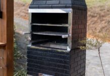 Kerti konyha és sütögető építése saját kezűleg Kültéri téglagrill és sütögető a kerti teraszon